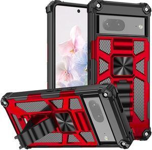 Military Grade Tough Ultra Rugged Hybrid Case for Google Pixel 8 - Red