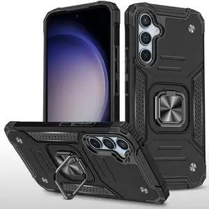 Robust Series Hybrid Case with Ring Grip for Samsung Galaxy S23 FE - Black