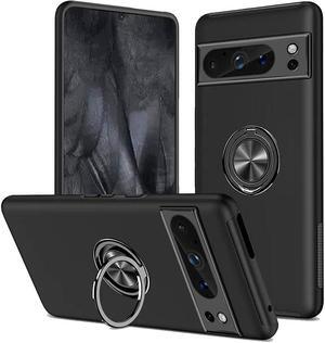 360 Rotating Ring Grip Hybrid Case for Google Pixel 8 Pro - Black