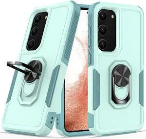 Military Grade TUFF Shockproof Hybrid Case with Ring Grip for Samsung Galaxy S23 - Baby Blue