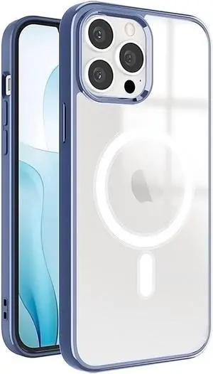 MagSafe Compatible Premium Hybrid Protective Case for iPhone 15 Pro Max - Blue