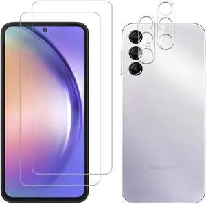 2+2 Combo Pack 2-Pack Tempered Glass Screen Protector + 2-Pack Camera Lens Protector for Samsung Galaxy A54 5G