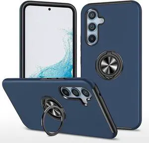 360 Rotating Ring Grip Hybrid Case for Samsung Galaxy S23 FE - Blue