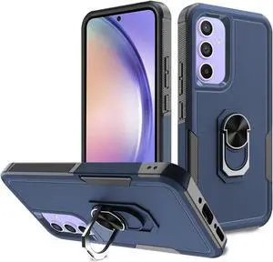 Military Grade TUFF Shockproof Hybrid Case with Ring Grip for Samsung Galaxy S23 FE - Blue