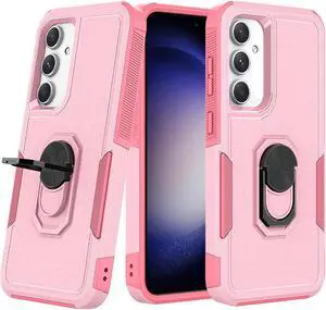Military Grade TUFF Shockproof Hybrid Case with Ring Grip for Samsung Galaxy S23 FE - Pink