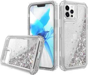 Atomic Quicksand Glitter Waterfall Hybrid Case for iPhone 12 / iPhone 12 Pro - Clear