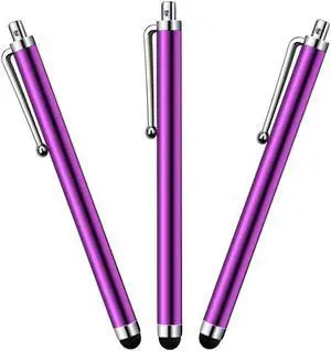 3-Pack HD Easy Glider Capacitive Stylus Pen - Purple