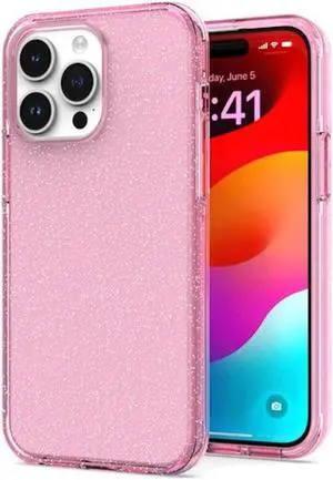 Stardust Glitter Hybrid Case for iPhone 15 Pro Max - Pink