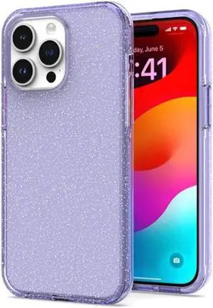 Stardust Glitter Hybrid Case for iPhone 15 Pro Max - Purple