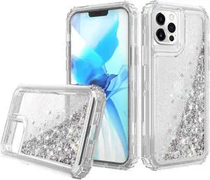 Atomic Quicksand Glitter Waterfall Hybrid Case for iPhone 12 Pro Max - Clear