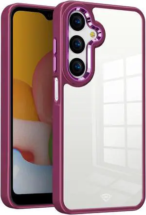 Optical Grade Acrylic Transparent Case for Samsung Galaxy A15 5G - Burgundy