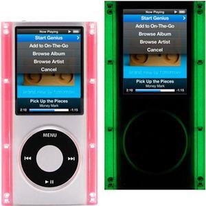 Glow In The Dark Clear Acrylic Hard Case for 4th Generation iPod Nano 4G (Pink)