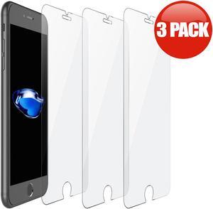 HD Premium Round Edge Tempered Glass Screen Protector for iPhone 8 Plus / 7 Plus - 3 Pack