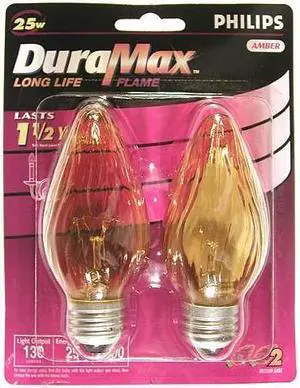 Philips 168419 - 25F15/A/LL F15 Decor Flame Tip Light Bulb