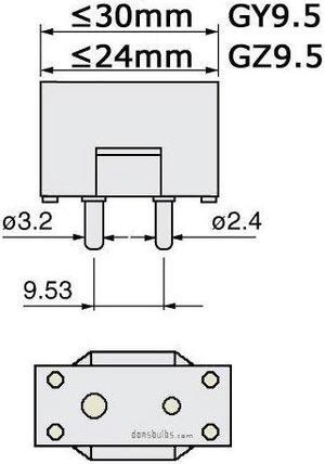 OSRAM FRK bulb - 650w 120v GY9.5 3200k Single Ended Halogen Light Bulb