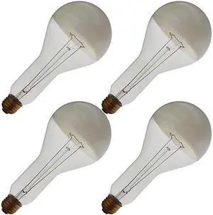 Industrial Performance 200PS30/WB 130V, 200 Watt, PS30, Medium Screw (E26) Base, White Bowl Light Bulb (4 Bulbs)