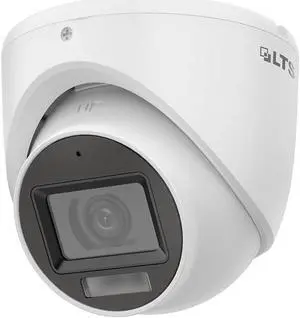 LTS Platinum CMHT2152-28LFA TVI 5MP 2.8mm 4in1 Audio On Coax Dual-Light Turret Dome Camera LTCMHT2152-28LFA
