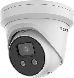 LTS CMIP3D82W-28SDA-SL IP 8MP/4K 2.8mm WDR Built-In Mic Deterrence Turret Camera LTCMIP3D82W-28SDA-SL