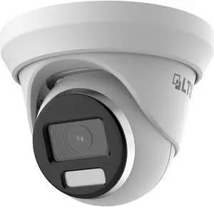LTS Platinum CMHT1782W-28CF HD-TVI 8MP/4K 247 Full Color 2.8mm WDR 131ft LED Turret Camera LTCMHT1782W-28CF