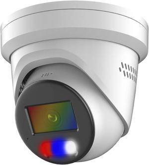 LTS Platinum CMIP3C82WI-28SDL IP 8MP 247 Color Deterrence R&B Light 2 Way Audio Turret Camera LTCMIP3C82WI-28SDL