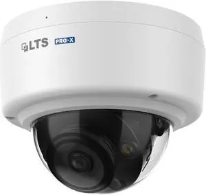 LTS PRO-X LXIP7C122WI-28MDA IP 12MP/5K 2.8 mm 98ft IR & LED Mic Vandal Dome NDAA Camera