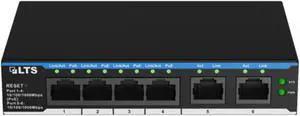 LTS XCPOE-SW402G PRO-X 6-Port Cloud Managed Desktop Gigabit Switch with 4 PoE Ports