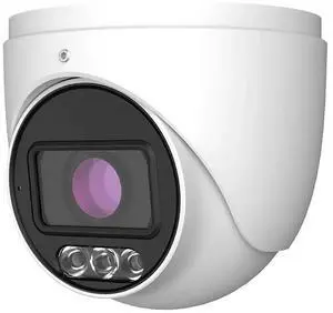 ENS Titanium IP-5IRD6S4C5-MZ IP 6MP 2.8-12mm Motorized Lens Dual Light Color 98ft White LED with Mic WDR NDAA TVT TD-9565S4-C(D/AZ/PE/AW3) Turret Eyeball Dome Camera