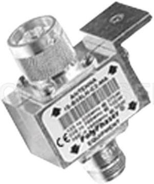 Polyphaser IS-B50LN-C2-MA Bulkhead Lightning Arrestor for 10-1000 MHz with N-Male Surge Side and N-Female Protected Side, 50K Amp Surge Rating