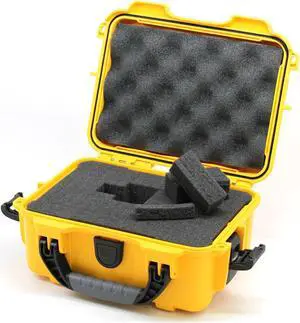 NANUK CASES 904S-010YL-0A0 Yellow Protective Case, 10.2"L x 7.9"W x 4-1/2"D