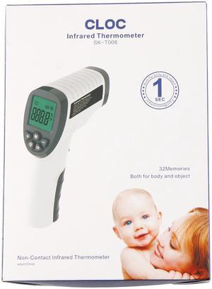 CLOC Non-Contact Infrared Thermometer SK-T008 - Both for body and object - White