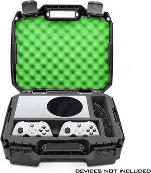 CASEMATIX Hard Shell Travel Case Compatible with Xbox Series S Console Controllers Games and Other Accessories