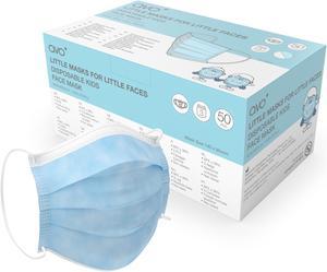 AVO+ Little Masks for Little Faces - Disposable Medical Surgical Face Mask - 50 box (Type IIR) Blue