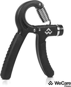 WeCare Fitness Resistance Hand Grip Strength Trainer, Adjustable Non-Slip - Black