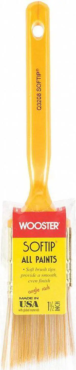 WOOSTER Q3208-1 1/2 1-1/2" Angle Sash Soft, Nylon/Polyester Bristle, Paint