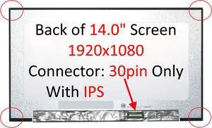 New 14.0 inch Screen Compatible with NV140FHM-N4F,NV140FHM-N63,N140HCA-E5C,NV140FHM-N4U,NV140FHM-N4T,NV140FHM-N4F,N140HCA-E5B,N140HCE-ET2,N140HCE-G53,NV140FHM-N4N Laptop Replacement