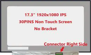 Fullcom New 17.3 inches for Screen Compatible with N173HCE-E3A 1920X1080 Matte IPS (Narrow Bazel) Replacement Laptop LED LCD