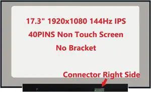 FULLCOM New LCD Replacement Screen 17.3 Inch B173HAN04.9 144Hz FHD 1920x1080 IPS 40 Pin Matte