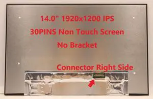 FULLCOM New LCD Replacement Screen 14.0 Inch B140UAN02.1 1920x1200 (16:10) 30 Pin Matte for Laptop/Display/Screen/LCD Application