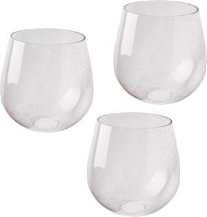 Seeded Bubble Glass Lamp Shade, 3 Pack Clear Globe Seeded Bubble Finish for Light Fixture Glass Replacement