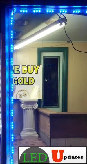 20ft Blue Storefront LED Light 5050 with UL listed 12v Power supply