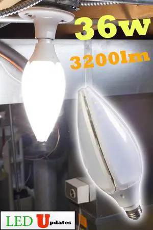 Brightest Garage Basement Workshop LED BULB 36W A19/E27 Screw Socket