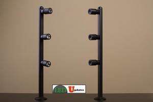 Set of 2 JEWELRY LED POLE LIGHT MODEL FY-53 BLACK 6000K