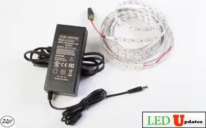 LEDUPDATES HIGH Brightness 2216 LED STRIP Light CRI 90 White 6000K with UL Listed Power Supply