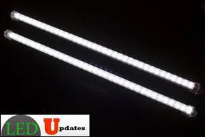 LEDupdates 2pcs 20" Showcase LED Light 40" length for 4ft Showcase, Under cabinet, closet, pantry & Workshop U5630 package with UL 12v Ac Adapter