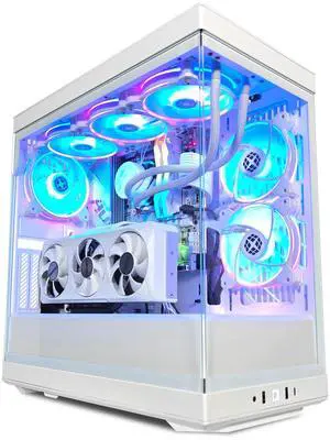 XPC Y40 Ghost Extreme Gaming Desktop, AMD Ryzen 7 9700X 3.8GHz (5.5GHz Turbo Boost), RTX 5070 12GB, 2TB NVMe SSD, 32GB DDR5 RAM, 750W Gold PSU, Win 11