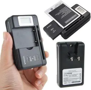 ABLEGRID Battery Charger Power & USB Port for Nokia BL-5C 6820 6822 7600 7610 E60 LCD