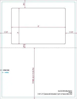 6" x 4" ShipStation Integrated Laser Label Form Sheet, 1 Label (Carton of 1000)