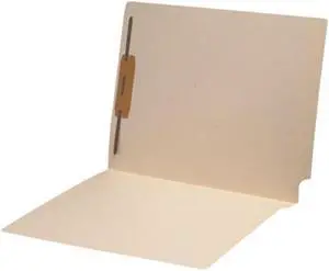 14pt Manila Folders, Full Cut END TAB, Letter Size, Fastener Pos #1 (Box of 50)