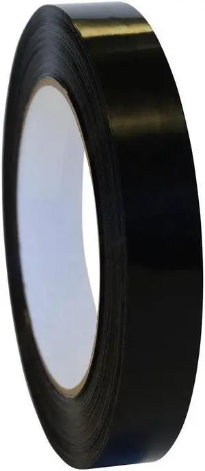 1" x 60 Yd Black 150# MOPP Strapping Tape (Case of 72 Rolls)