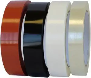 3/8" x 60 Yd Black 85# MOPP Strapping Tape (Case of 192 Rolls)